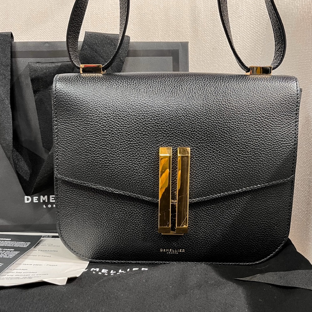 DeMellier London - The Vancouver - Black Grain Leather